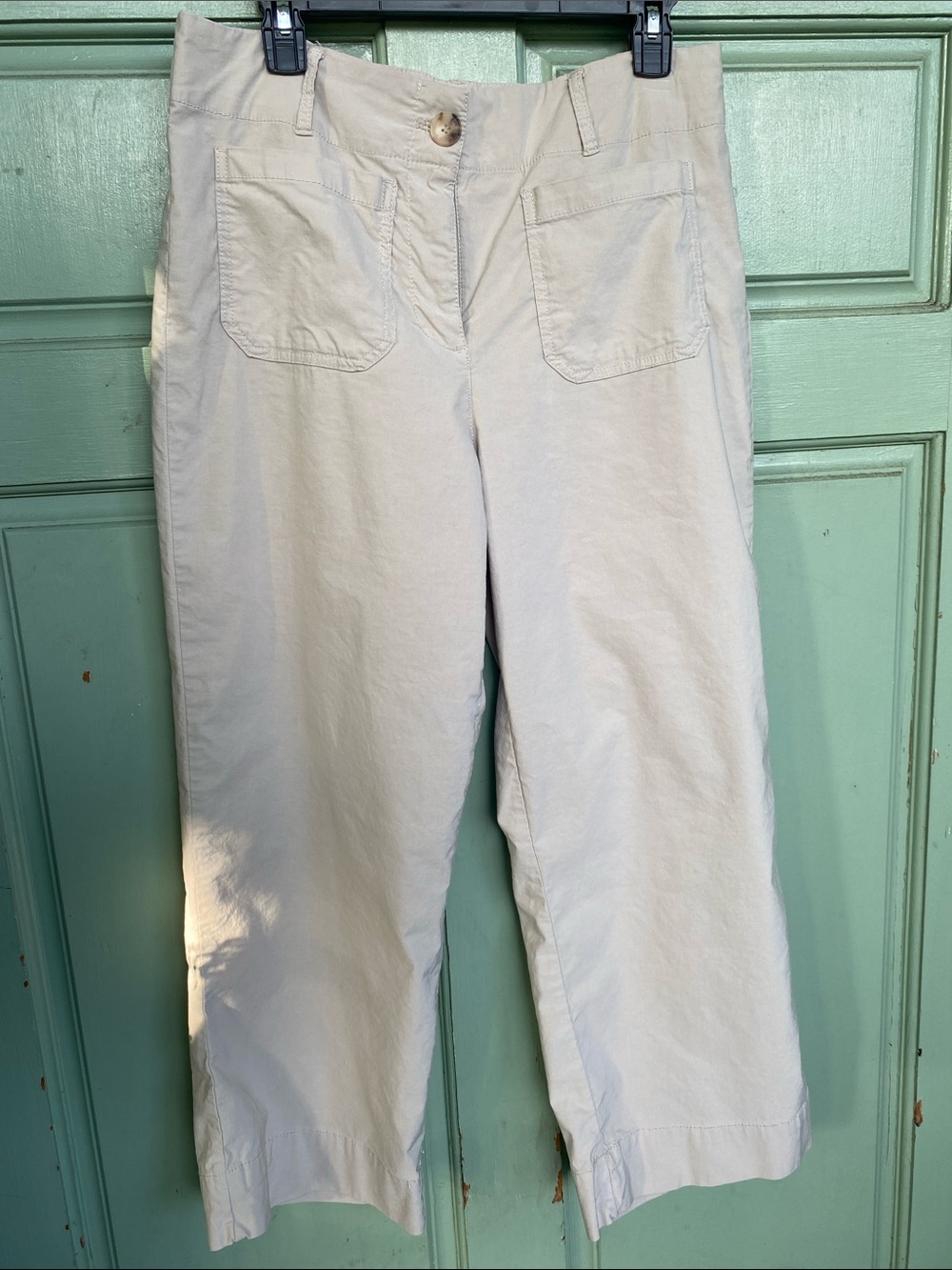 Tailored Rayon Linen Blend Ankle/Cropped Pants